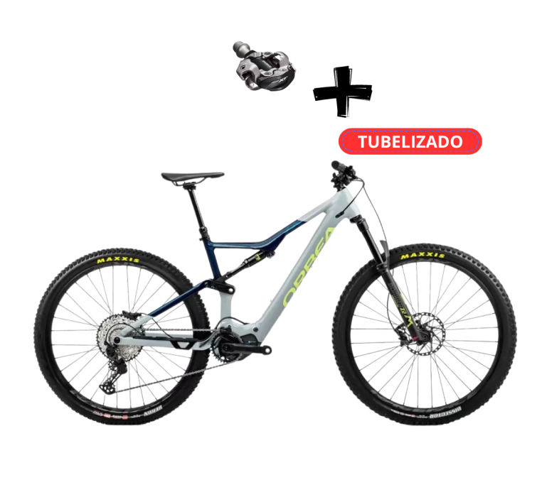 Bicicleta eléctrica de montaña Orbea Rise H30 2023  + pedales xt - tubelizado
